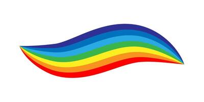 Rainbow illustration. Colorful abstract design. Color graphic symbol rain bow. vector