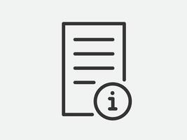 Guide icon , user manual. Service information document, instruction. vector