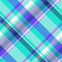 Down tartan seamless , skill plaid background fabric. Old-fashioned texture check pattern textile in teal and white colors. vector