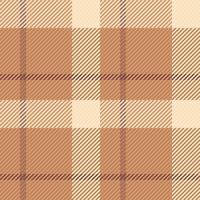 Square background textile tartan, salmon plaid fabric . Panel seamless pattern texture check in orange and light colors. vector