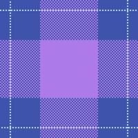 Geometric pattern textile, beautiful plaid texture tartan. Anniversary fabric check seamless background in blue and violet colors. vector