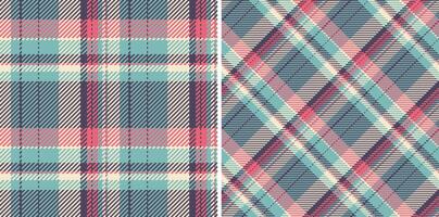 Pattern textile background of tartan fabric check with a texture plaid seamless . Set in retro colors. Fashion repeat patterns in clothing. vector
