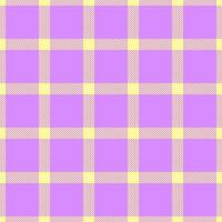 Sparse background pattern textile, long plaid seamless tartan. Patterned fabric check texture in yellow and violet colors. vector