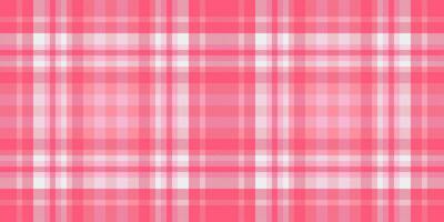 Pretty textile plaid tartan, fire fabric background. Ornamental pattern texture check seamless in red and light colors. vector