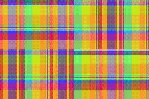 Textile check fabric of seamless background texture with a plaid tartan pattern. vector