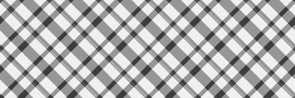 Window tartan seamless check, naked textile texture pattern. Glamor plaid fabric background in vintage gray and white colors. vector