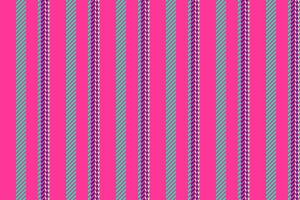 Deep seamless textile, horizon lines fabric stripe. Inspiration texture background vertical pattern in pink and bright colors. vector