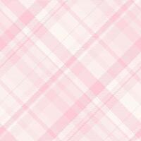 Cultural tartan pattern, valentine texture background fabric. Ornamental check seamless textile plaid in light and sea shell colors. vector
