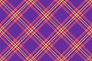 Volume textile tartan check, 40s background seamless plaid. Oilcloth pattern texture fabric in violet and red colors. vector