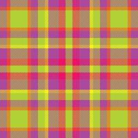 Plaid check pattern. Seamless fabric texture. Tartan textile print. vector
