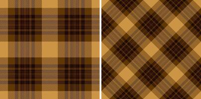 Pattern texture textile of tartan check plaid with a background seamless fabric. Set in earth colors. Fashion bandanas for a cool style. vector
