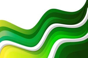 Green wavy background vector