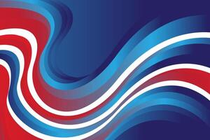 Blue and red gradient wave background vector