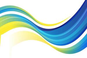 Blue and yellow wave background vector