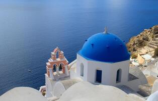 View of Oia on the island of Santorini in Greece photo