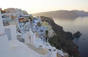 View of Oia on the island of Santorini in Greece photo