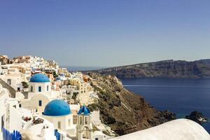 View of Oia on the island of Santorini in Greece photo