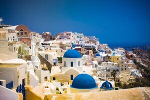 View of Oia on the island of Santorini in Greece photo
