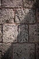 Texture and background of old stone wall memo architecture as background and texture. photo