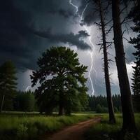 Cloudy Thunder Thunderstorm lightning bolt photo