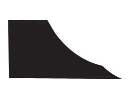 Ramp silhouette on white background vector