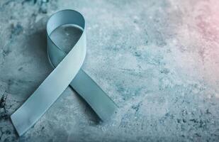 Blue Satin Ribbons Arranged Elegantly on a Soft Surface photo