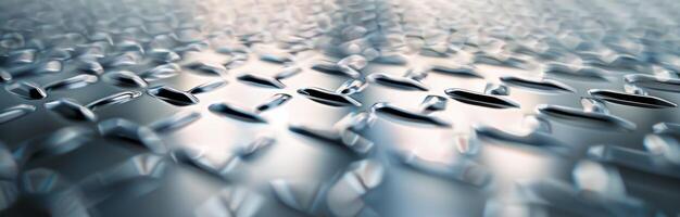 Close-Up View of Textured Metal Surface With Diamond Pattern Under Dim Lighting photo