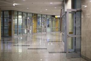 Empty corridor of an office building photo
