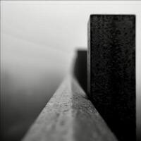 Abstract Black and White Artwork With Bold Streaks in Contemporary Style photo