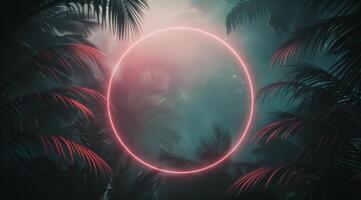 Neon Circle in Tropical Fog photo
