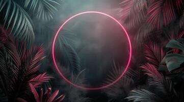 Neon Circle in Tropical Fog photo