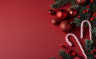 Christmas Candy Cane and Ornament Decorations photo