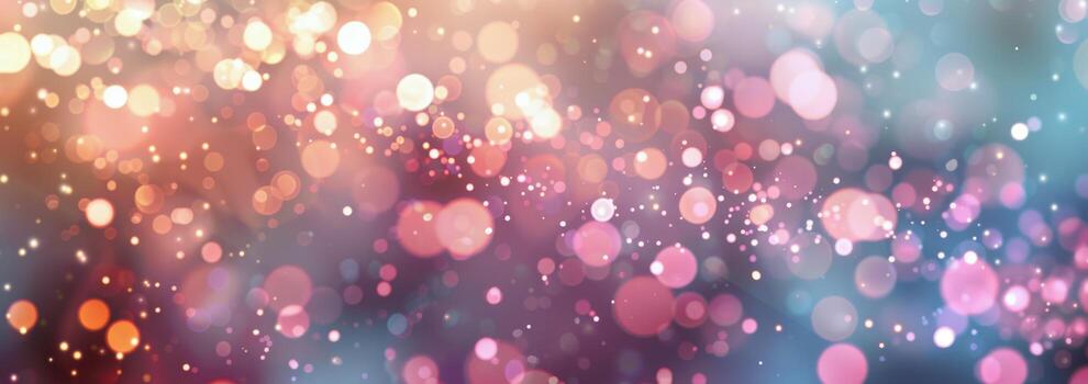 Abstract Bokeh Background With Snow photo