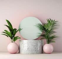 Pink And Green Product Display photo