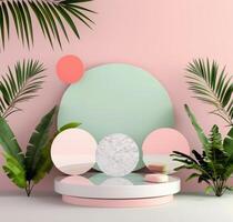 Pink And Green Product Display photo