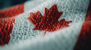 Canadian Flag Close-Up photo