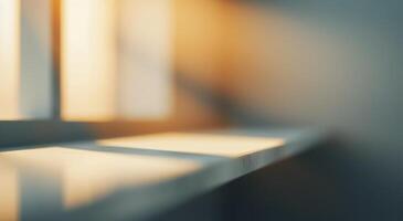 Sunset Light on Windowsill photo