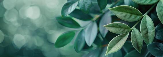 Green Leaves on a Branch photo