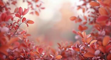 Red Leaves in Soft Light photo