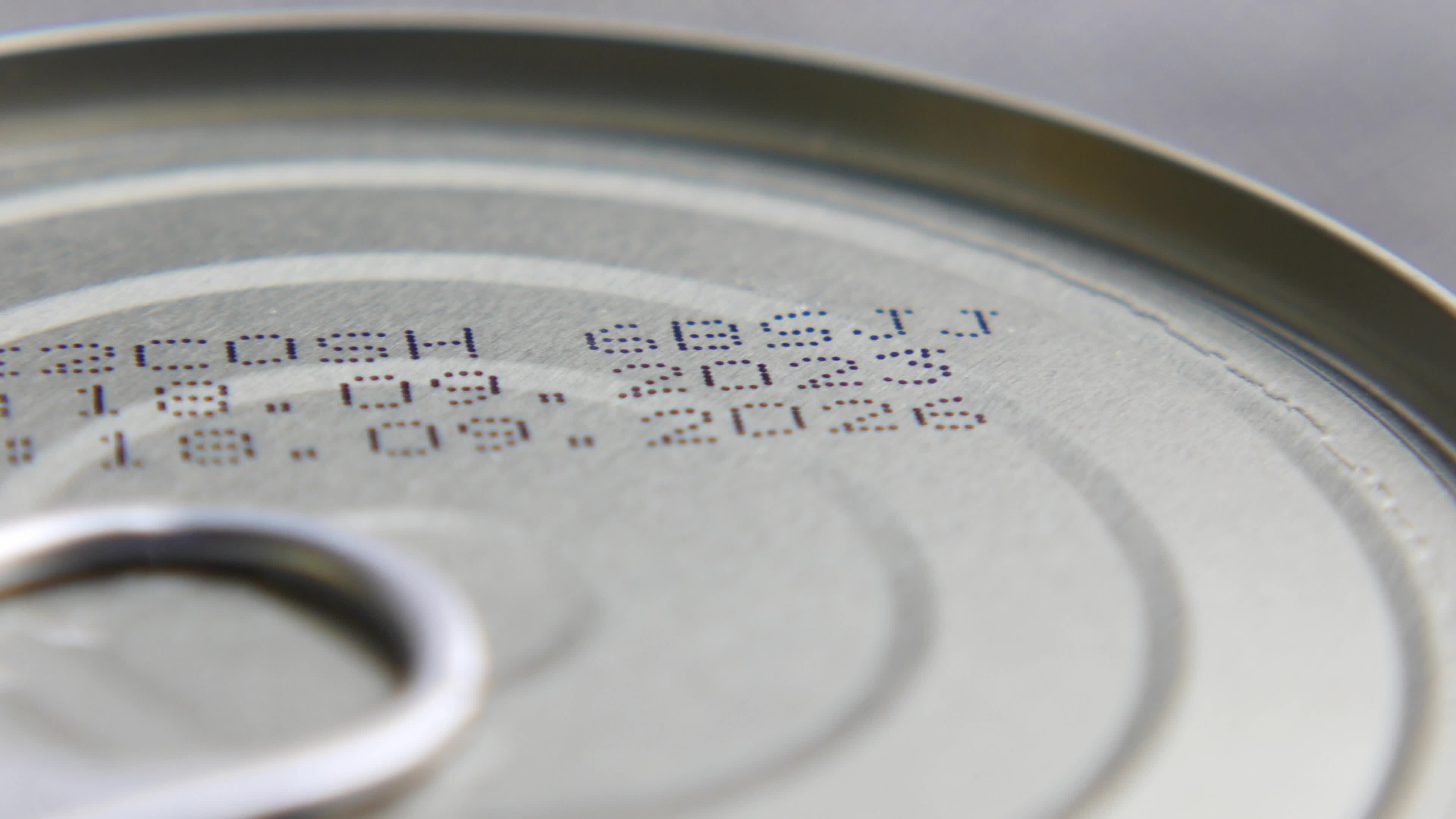 expire date on food can on white background , 48588031 Stock Video at ...