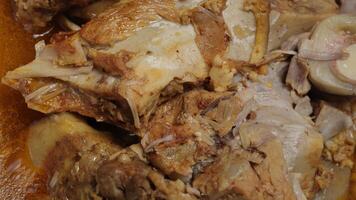 a bowl of meat and vegetables photo