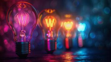Group of Light Bulbs photo