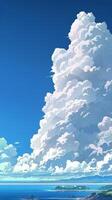 Aerial View of Clouds From an Airplane photo