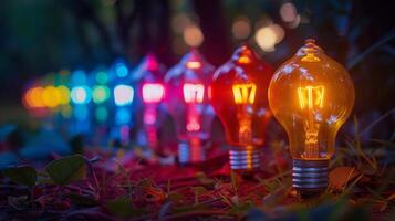 Group of Light Bulbs photo