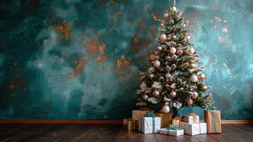 Small Christmas Tree With Presents photo
