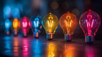 Group of Light Bulbs photo