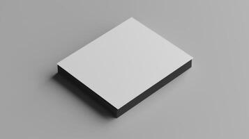 Blank paper mockup on grey background photo