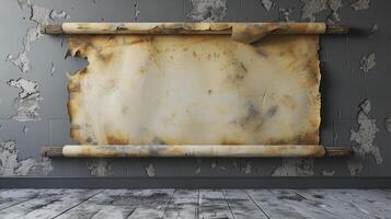 Old paper on the wall photo