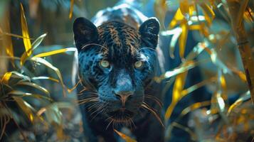A Painting of a Leopard in the Jungle photo