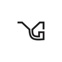 Alphabet Initials logo GY, YG, G and Y vector